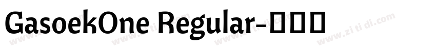 GasoekOne Regular字体转换